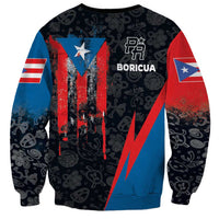 Puerto Rico Sweatshirt Boricua PR Flag Style