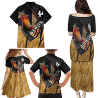 Puerto Rico Rooster Family Matching Puletasi and Hawaiian Shirt Gallo Boricua