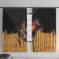 Puerto Rico Rooster Window Curtain Gallo Boricua - Wonder Print Shop