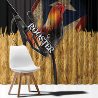 Puerto Rico Rooster Window Curtain Gallo Boricua - Wonder Print Shop