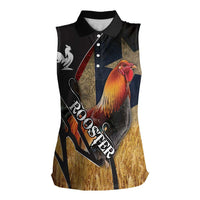 Puerto Rico Rooster Women Sleeveless Polo Shirt Gallo Boricua - Wonder Print Shop