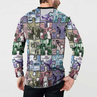 The Civil Rights Journey in Puzzle Button Sweatshirt African American
