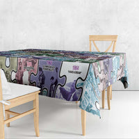 The Civil Rights Journey in Puzzle Tablecloth African American