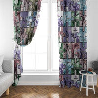 The Civil Rights Journey in Puzzle Window Curtain African American