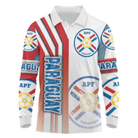 Paraguay Football Long Sleeve Polo Shirt La Albirroja Soccer - Road To Champion