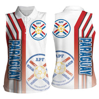 Paraguay Football Women Sleeveless Polo Shirt La Albirroja Soccer - Road To Champion