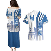 Honduras Football Couples Matching Puletasi and Hawaiian Shirt Los Catrachos Soccer - Road To Champion