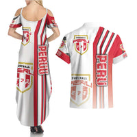 Peru Football Couples Matching Summer Maxi Dress and Hawaiian Shirt La Bicolor Soccer - Road To Champion