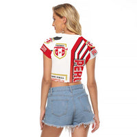 Peru Football Raglan Cropped T Shirt La Bicolor Soccer - Road To Champion