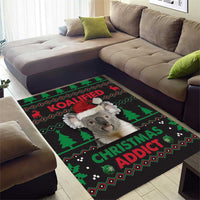 Cute Koala Area Rug Koalified Christmas Addict - Wonder Print Shop