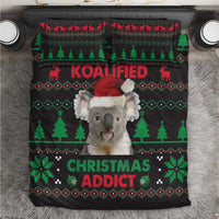 Cute Koala Bedding Set Koalified Christmas Addict - Wonder Print Shop