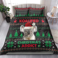 Cute Koala Bedding Set Koalified Christmas Addict - Wonder Print Shop