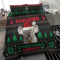 Cute Koala Bedding Set Koalified Christmas Addict - Wonder Print Shop