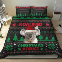 Cute Koala Bedding Set Koalified Christmas Addict - Wonder Print Shop