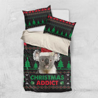 Cute Koala Bedding Set Koalified Christmas Addict - Wonder Print Shop