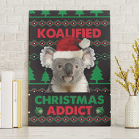 Cute Koala Canvas Wall Art Koalified Christmas Addict - Wonder Print Shop
