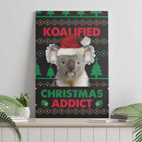 Cute Koala Canvas Wall Art Koalified Christmas Addict - Wonder Print Shop