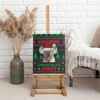 Cute Koala Canvas Wall Art Koalified Christmas Addict - Wonder Print Shop