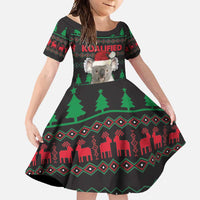 Cute Koala Family Matching Long Sleeve Bodycon Dress and Hawaiian Shirt Koalified Christmas Addict - Wonder Print Shop