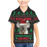 Cute Koala Family Matching Mermaid Dress and Hawaiian Shirt Koalified Christmas Addict - Wonder Print Shop