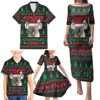 Cute Koala Family Matching Puletasi and Hawaiian Shirt Koalified Christmas Addict - Wonder Print Shop