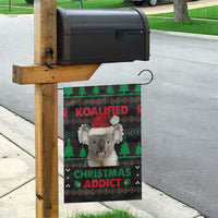 Cute Koala Garden Flag Koalified Christmas Addict - Wonder Print Shop