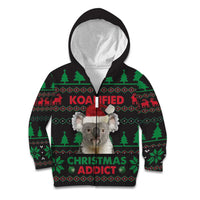 Cute Koala Kid Hoodie Koalified Christmas Addict - Wonder Print Shop