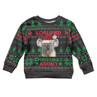 Cute Koala Kid Ugly Christmas Sweater Koalified Christmas Addict - Wonder Print Shop