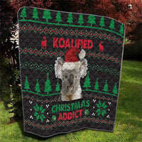 Cute Koala Quilt Koalified Christmas Addict - Wonder Print Shop