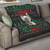 Cute Koala Quilt Koalified Christmas Addict - Wonder Print Shop