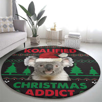 Cute Koala Round Carpet Koalified Christmas Addict