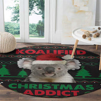 Cute Koala Round Carpet Koalified Christmas Addict