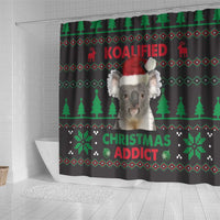 Cute Koala Shower Curtain Koalified Christmas Addict