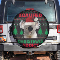 Cute Koala Spare Tire Cover Koalified Christmas Addict - Wonder Print Shop