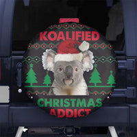 Cute Koala Spare Tire Cover Koalified Christmas Addict - Wonder Print Shop