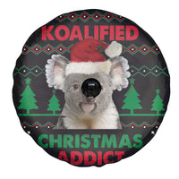Cute Koala Spare Tire Cover Koalified Christmas Addict - Wonder Print Shop