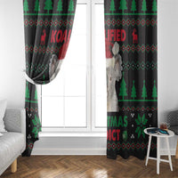 Cute Koala Window Curtain Koalified Christmas Addict - Wonder Print Shop