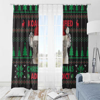 Cute Koala Window Curtain Koalified Christmas Addict - Wonder Print Shop