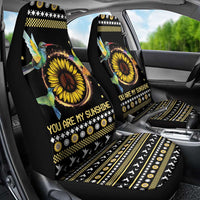 Hummingbird Sunflower Christmas Car Seat Cover You Are My Sunshine - Wonder Print Shop