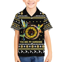 Hummingbird Sunflower Christmas Family Matching Long Sleeve Bodycon Dress and Hawaiian Shirt You Are My Sunshine - Wonder Print Shop