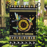 Hummingbird Sunflower Christmas Garden Flag You Are My Sunshine - Wonder Print Shop