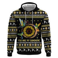 Hummingbird Sunflower Christmas Hoodie You Are My Sunshine - Wonder Print Shop