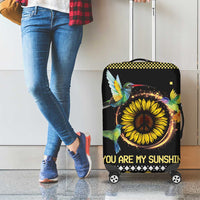Hummingbird Sunflower Christmas Luggage Cover You Are My Sunshine - Wonder Print Shop