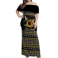 Hummingbird Sunflower Christmas Off Shoulder Maxi Dress You Are My Sunshine - Wonder Print Shop
