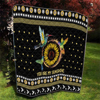Hummingbird Sunflower Christmas Quilt You Are My Sunshine - Wonder Print Shop