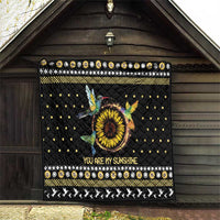 Hummingbird Sunflower Christmas Quilt You Are My Sunshine - Wonder Print Shop