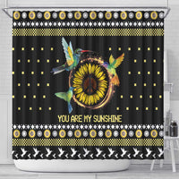 Hummingbird Sunflower Christmas Shower Curtain You Are My Sunshine