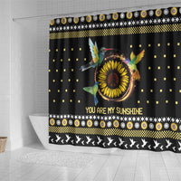 Hummingbird Sunflower Christmas Shower Curtain You Are My Sunshine