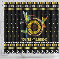 Hummingbird Sunflower Christmas Shower Curtain You Are My Sunshine