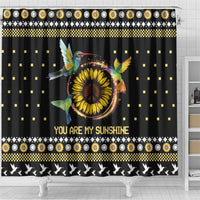 Hummingbird Sunflower Christmas Shower Curtain You Are My Sunshine